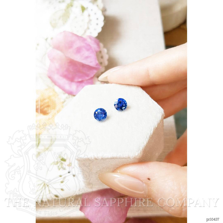 2.15 Ct.Tw. Blue Sapphire Pair from Ceylon (Sri Lanka)
