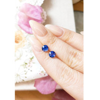 2.15&nbsp;Ct.Tw.Total Carat Weight Blue Sapphire Pair from Ceylon (Sri Lanka) Life Style