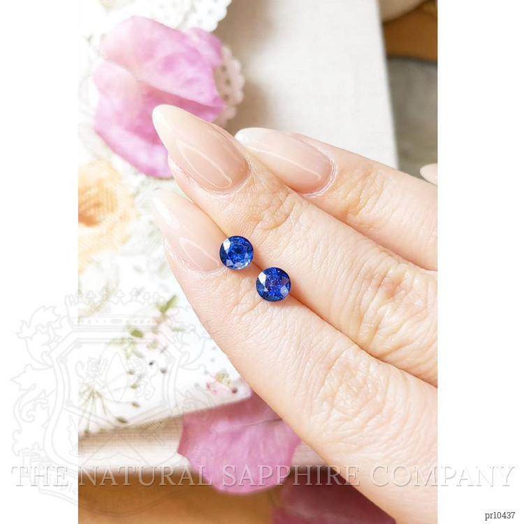 2.15 Ct.Tw. Blue Sapphire Pair from Ceylon (Sri Lanka)