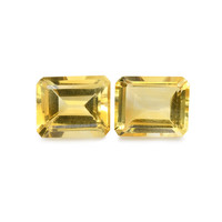 8.55 Ct.Tw. Emerald Cut Citrine Pair