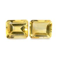 8.55 Ct.Tw. Emerald Cut Citrine Pair