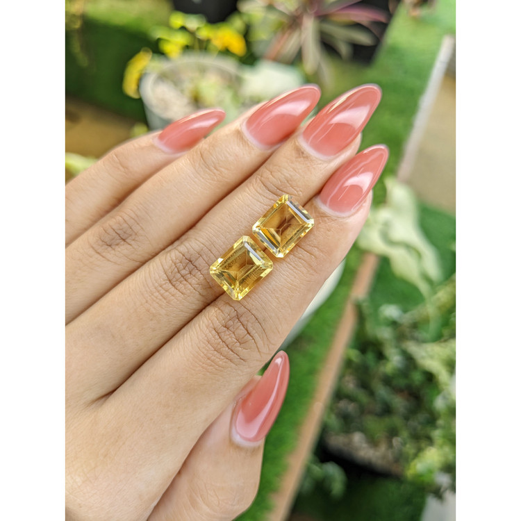 8.55 Ct.Tw. Citrine Pair from Brazil