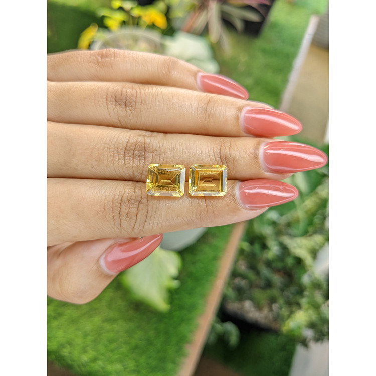 8.55 Ct.Tw. Citrine Pair from Brazil