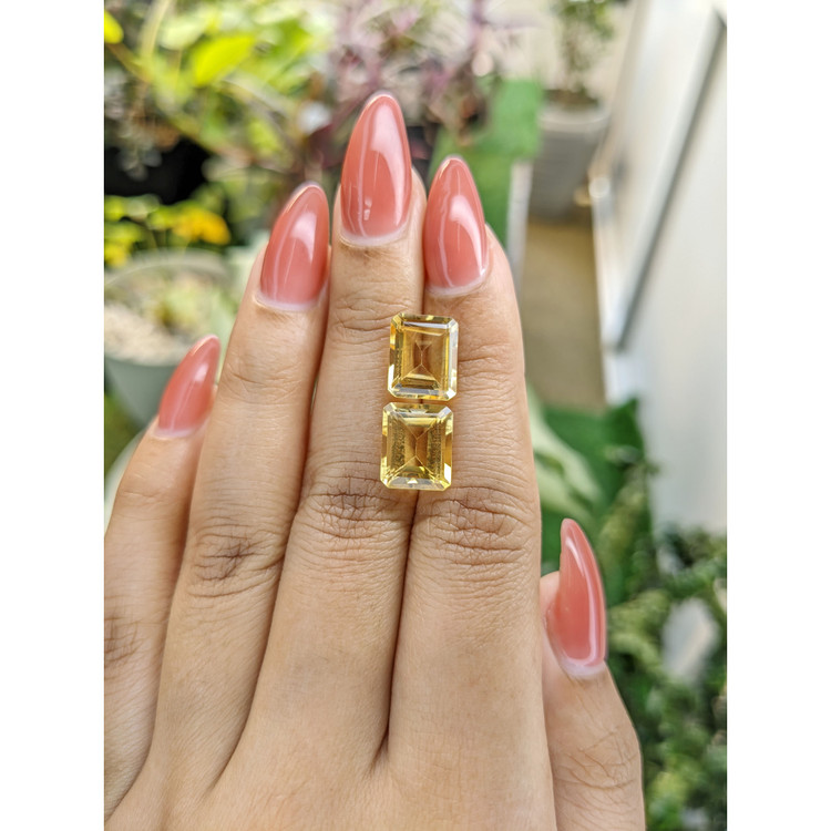 8.55 Ct.Tw. Citrine Pair from Brazil