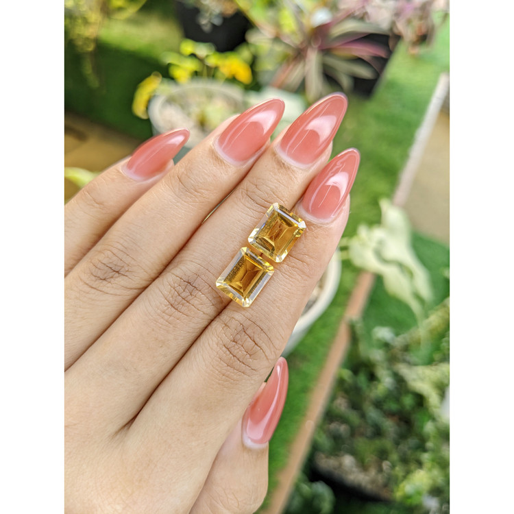 7.47 Ct.Tw. Citrine Pair from Brazil