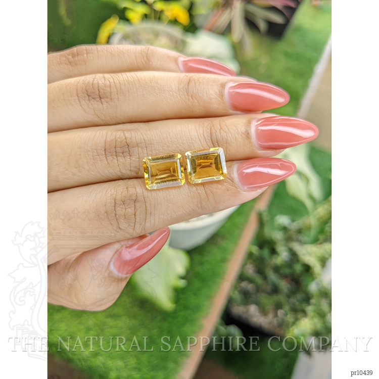 7.47 Ct.Tw. Citrine Pair from Brazil