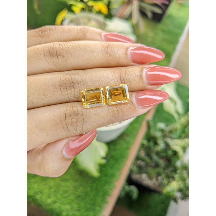 7.47 Ct.Tw. Citrine Pair from Brazil