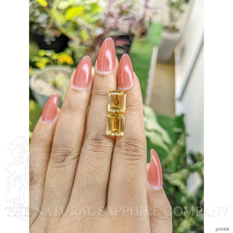 7.47 Ct.Tw. Citrine Pair from Brazil