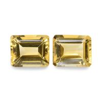 8.68 Ct.Tw. Emerald Cut Citrine Pair