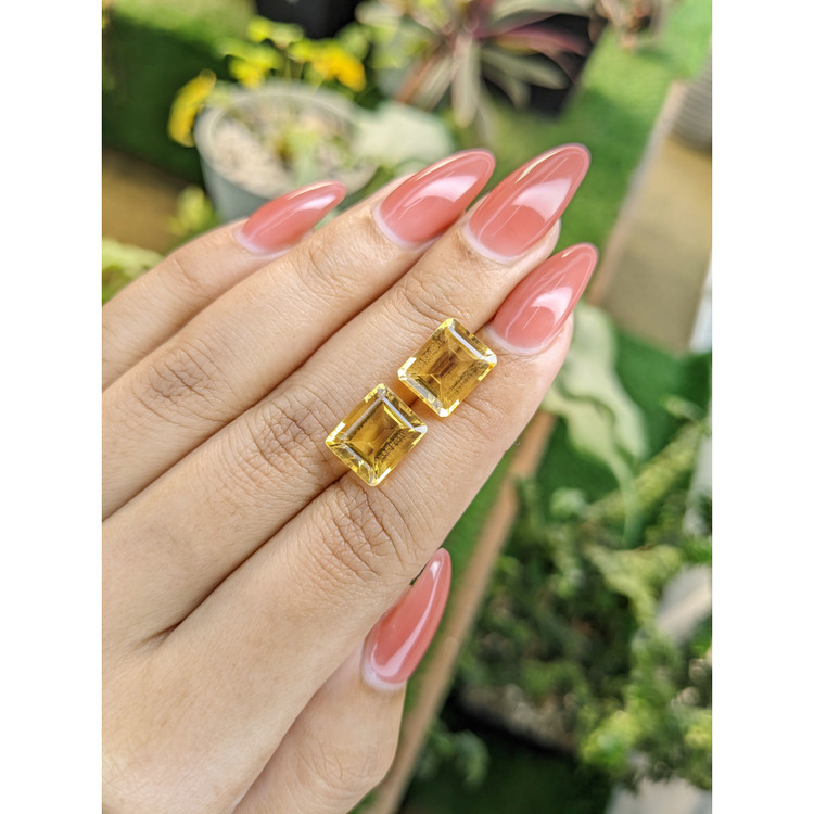 8.68 Ct.Tw. Citrine Pair from Brazil