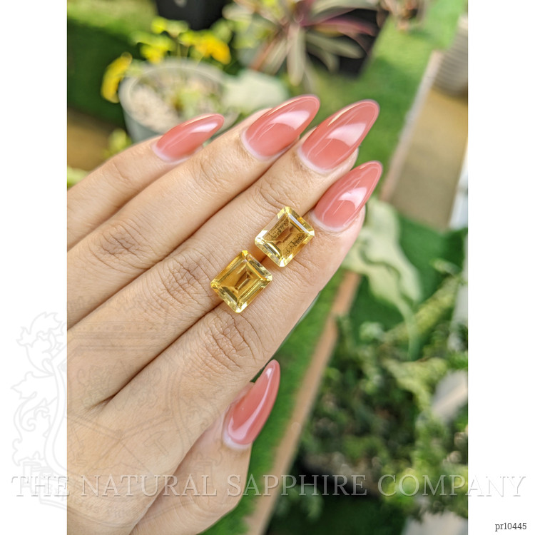 7.74 Ct.Tw. Citrine Pair from Brazil