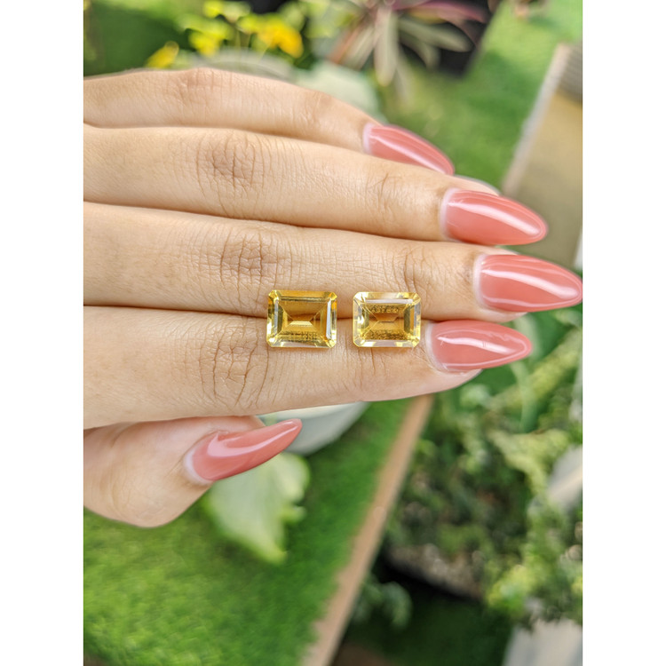 7.74 Ct.Tw. Citrine Pair from Brazil