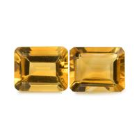8.42 Ct.Tw. Emerald Cut Citrine Pair