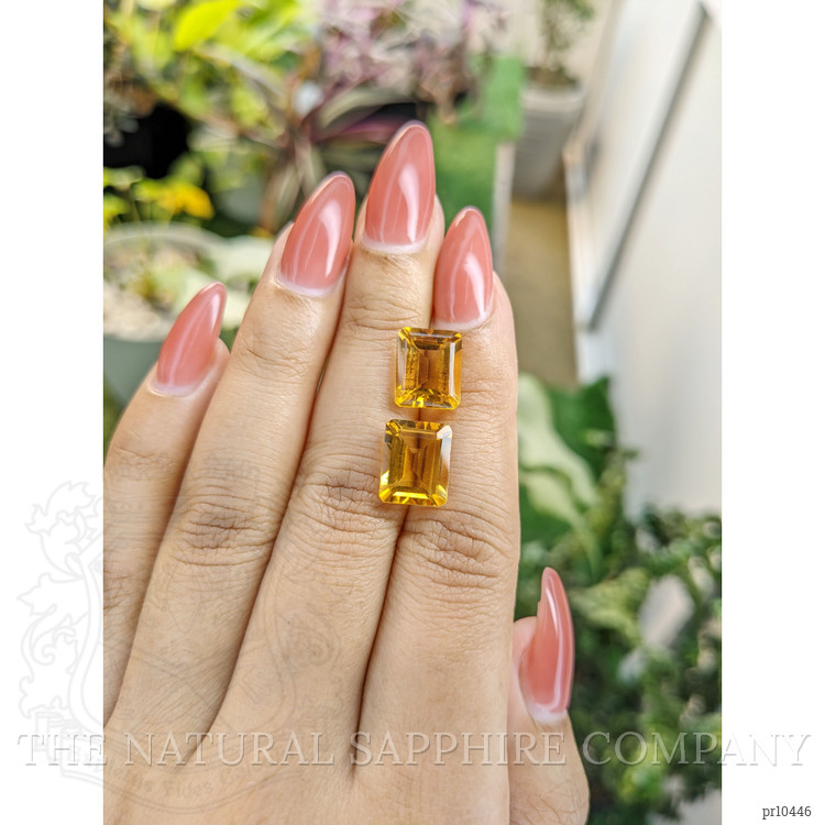 8.42 Ct.Tw. Citrine Pair from Brazil