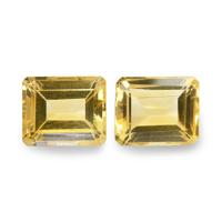 9.46 Ct.Tw. Emerald Cut Citrine Pair
