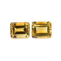 9.03 Ct.Tw. Emerald Citrine Pair