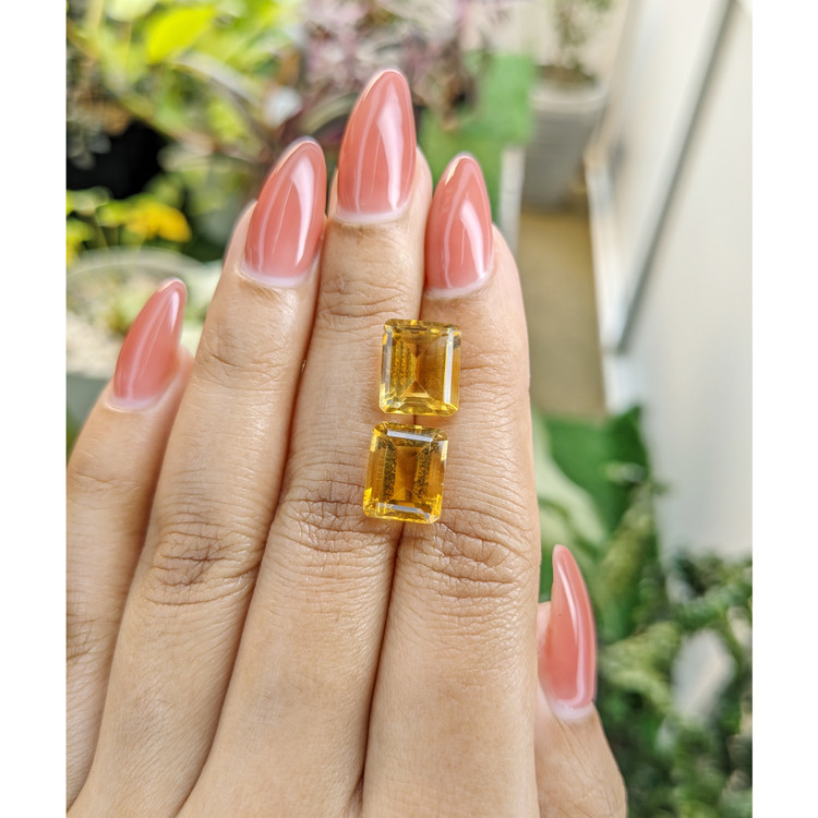 9.03 Ct.Tw. Citrine Pair from Brazil