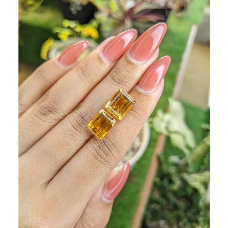 9.03 Ct.Tw. Citrine Pair from Brazil