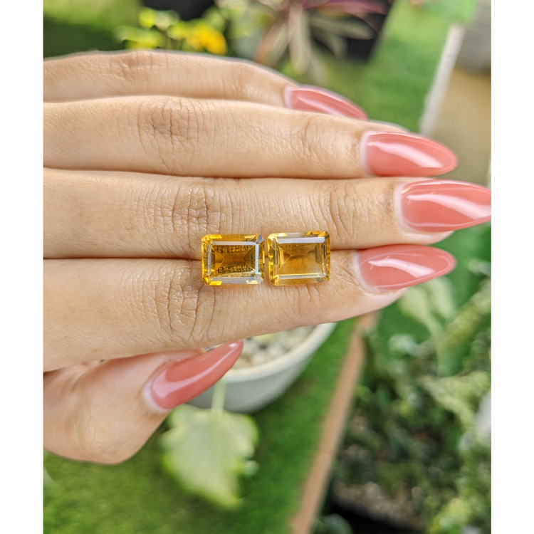 9.03 Ct.Tw. Citrine Pair from Brazil