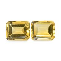 7.70 Ct.Tw. Emerald Cut Citrine Pair