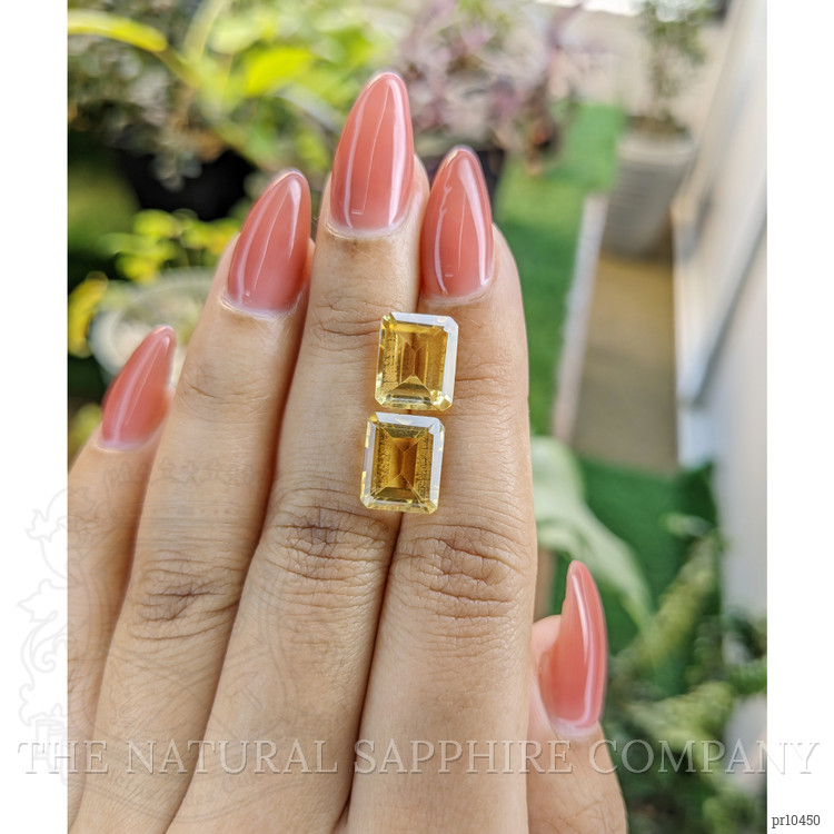 7.70 Ct.Tw. Citrine Pair from Brazil