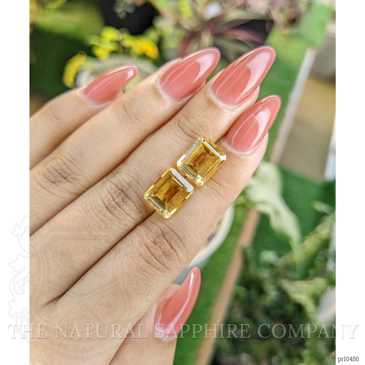 7.70 Ct.Tw. Citrine Pair from Brazil