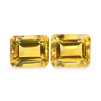 9.00 Ct.Tw. Emerald Cut Citrine Pair