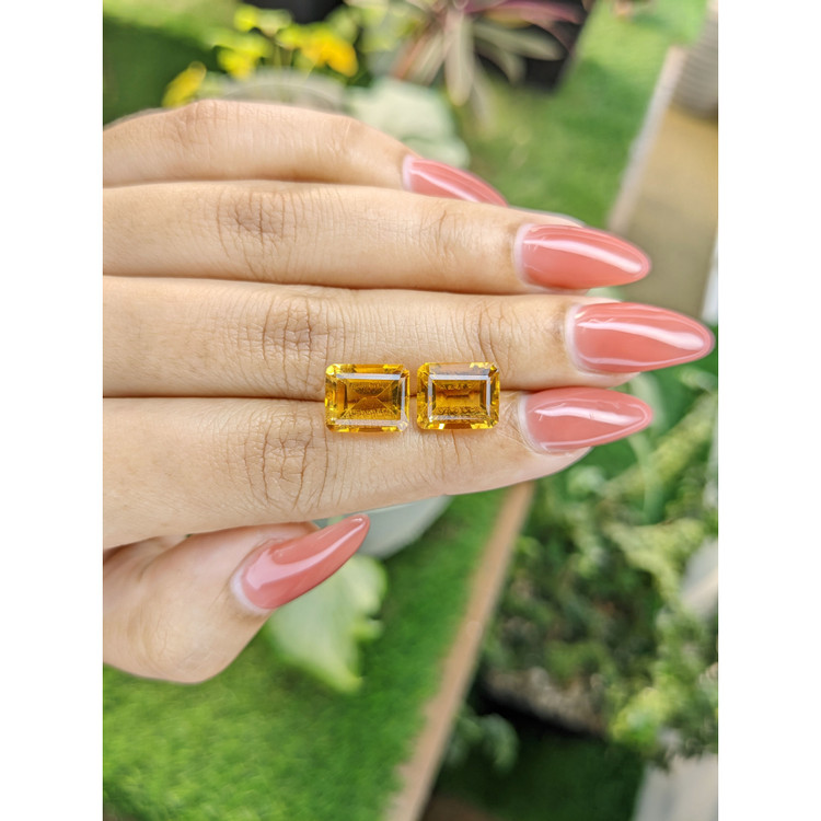 9.00 Ct.Tw. Citrine Pair from Brazil