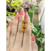9.00 Ct.Tw.Total Carat Weight Citrine Pair from Brazil Life Style
