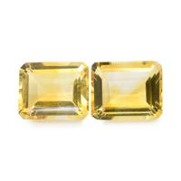 7.57 Ct.Tw. Emerald Cut Citrine Pair