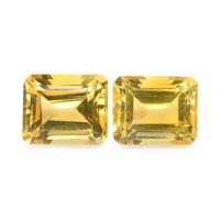 9.12 Ct.Tw. Emerald Cut Citrine Pair