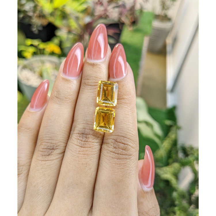 9.12 Ct.Tw. Citrine Pair from Brazil