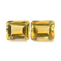 8.43 Ct.Tw. Emerald Cut Citrine Pair