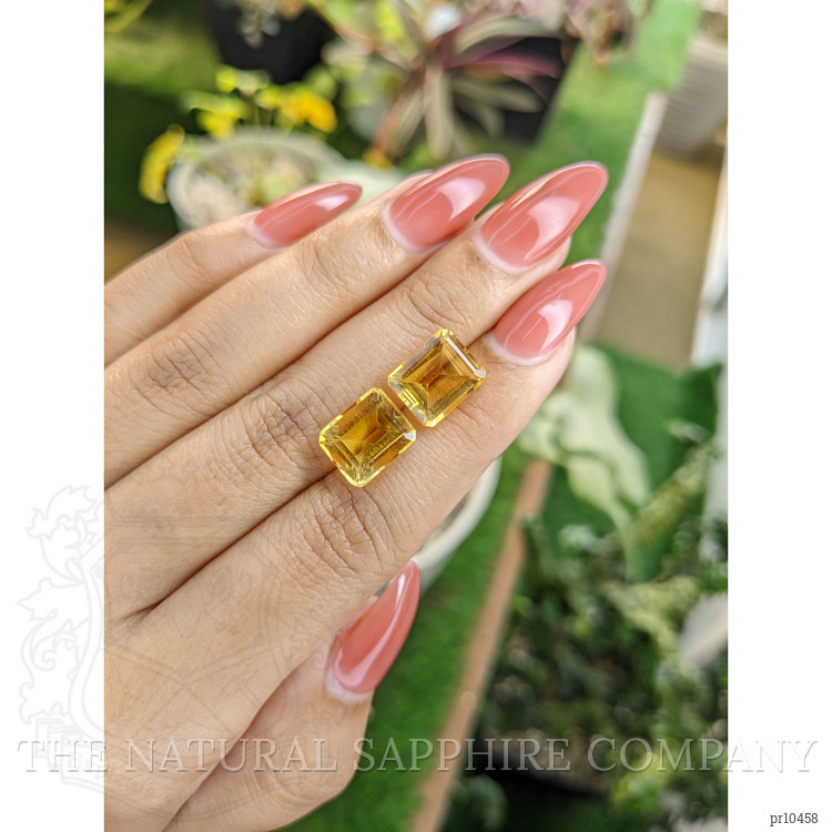 8.43 Ct.Tw. Citrine Pair from Brazil