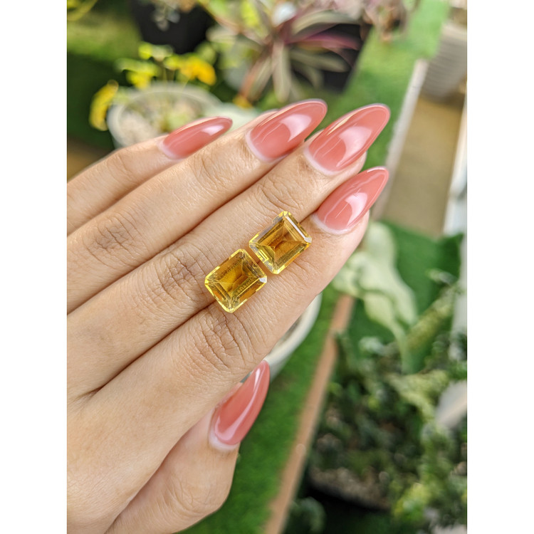 8.43 Ct.Tw. Citrine Pair from Brazil