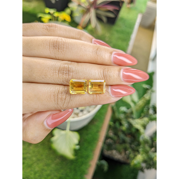8.43 Ct.Tw. Citrine Pair from Brazil