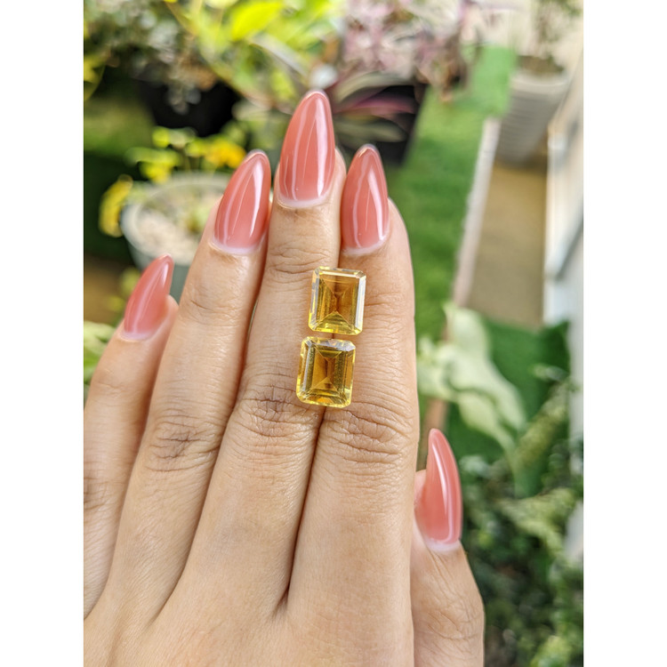 8.43 Ct.Tw. Citrine Pair from Brazil