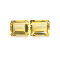 7.85 Ct.Tw. Emerald Cut Citrine Pair