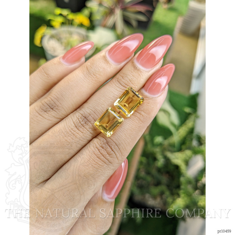 7.85 Ct.Tw. Citrine Pair from Brazil