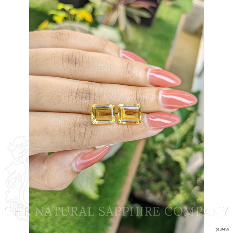 7.85 Ct.Tw. Citrine Pair from Brazil