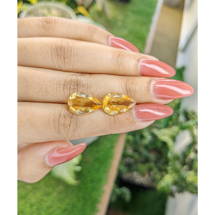 8.37 Ct.Tw. Citrine Pair from Brazil