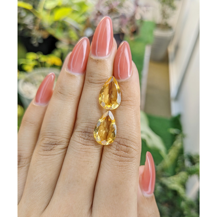 8.37 Ct.Tw. Citrine Pair from Brazil
