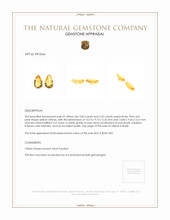 7.14 Ct.Tw.Total Carat Weight Citrine Pair from Brazil Appraisal
