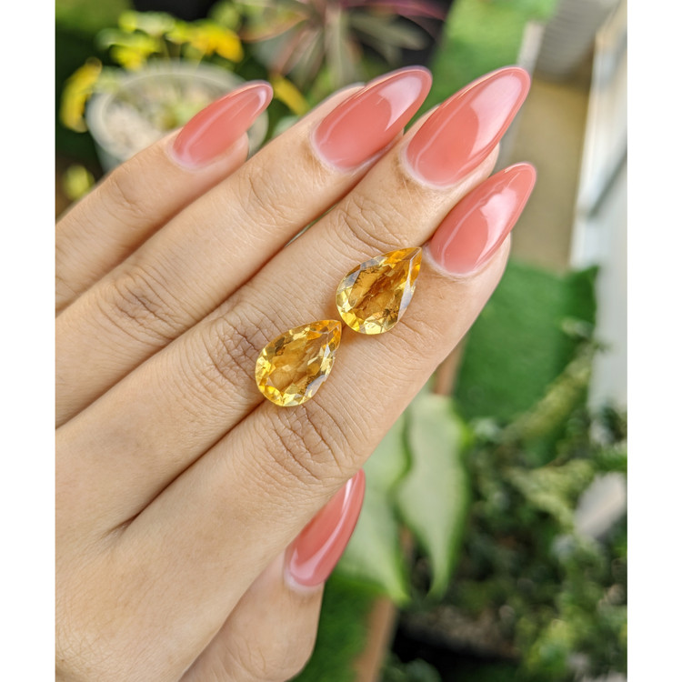 8.14 Ct.Tw. Citrine Pair from Brazil