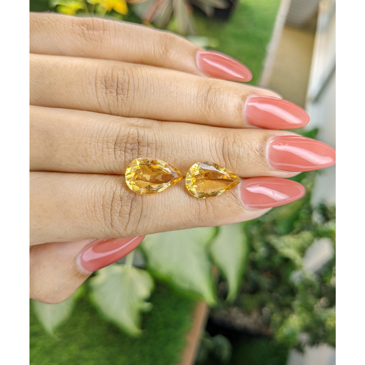 8.14 Ct.Tw. Citrine Pair from Brazil