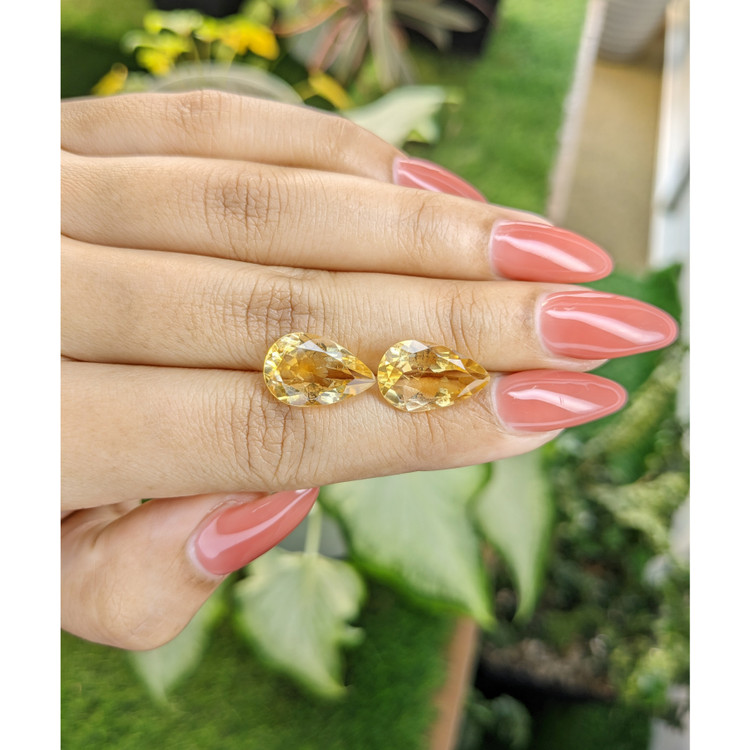 9.47 Ct.Tw. Citrine Pair from Brazil