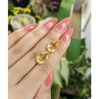 9.47 Ct.Tw.Total Carat Weight Citrine Pair from Brazil Life Style