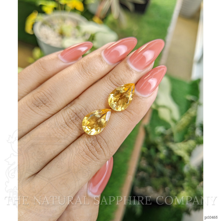 9.56 Ct.Tw. Citrine Pair from Brazil