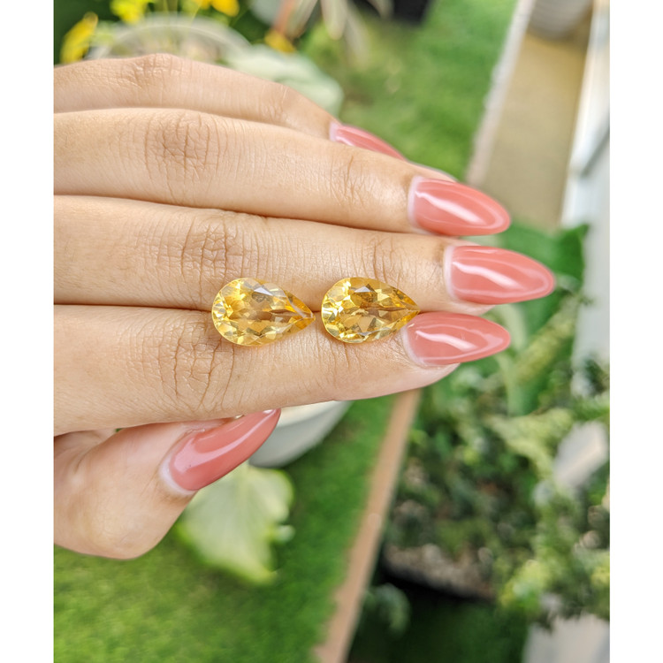 9.56 Ct.Tw. Citrine Pair from Brazil