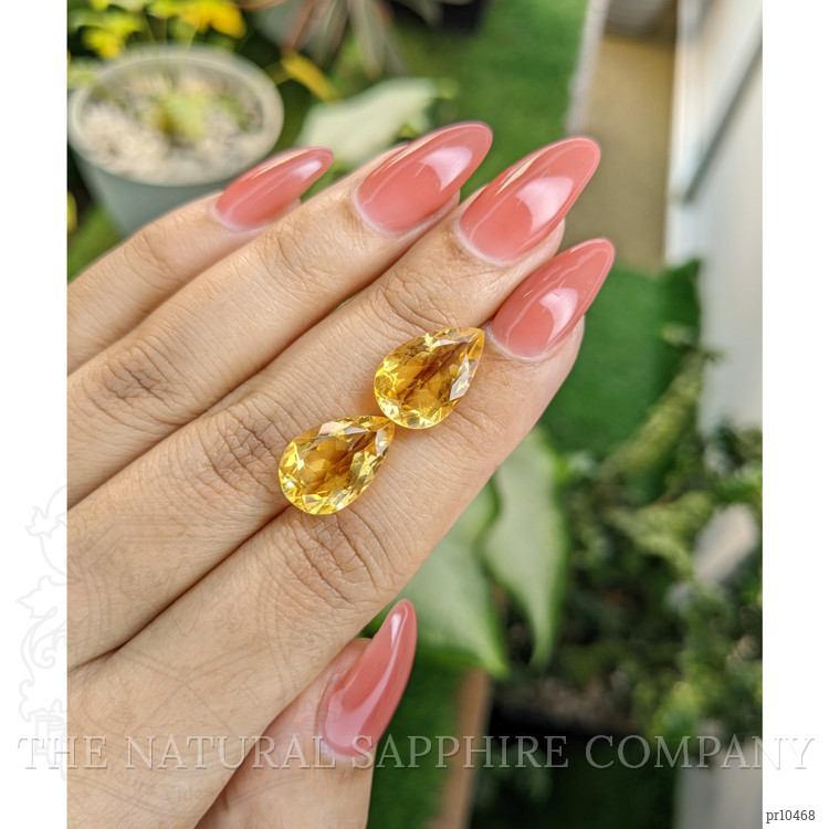 9.87 Ct.Tw. Citrine Pair from Brazil